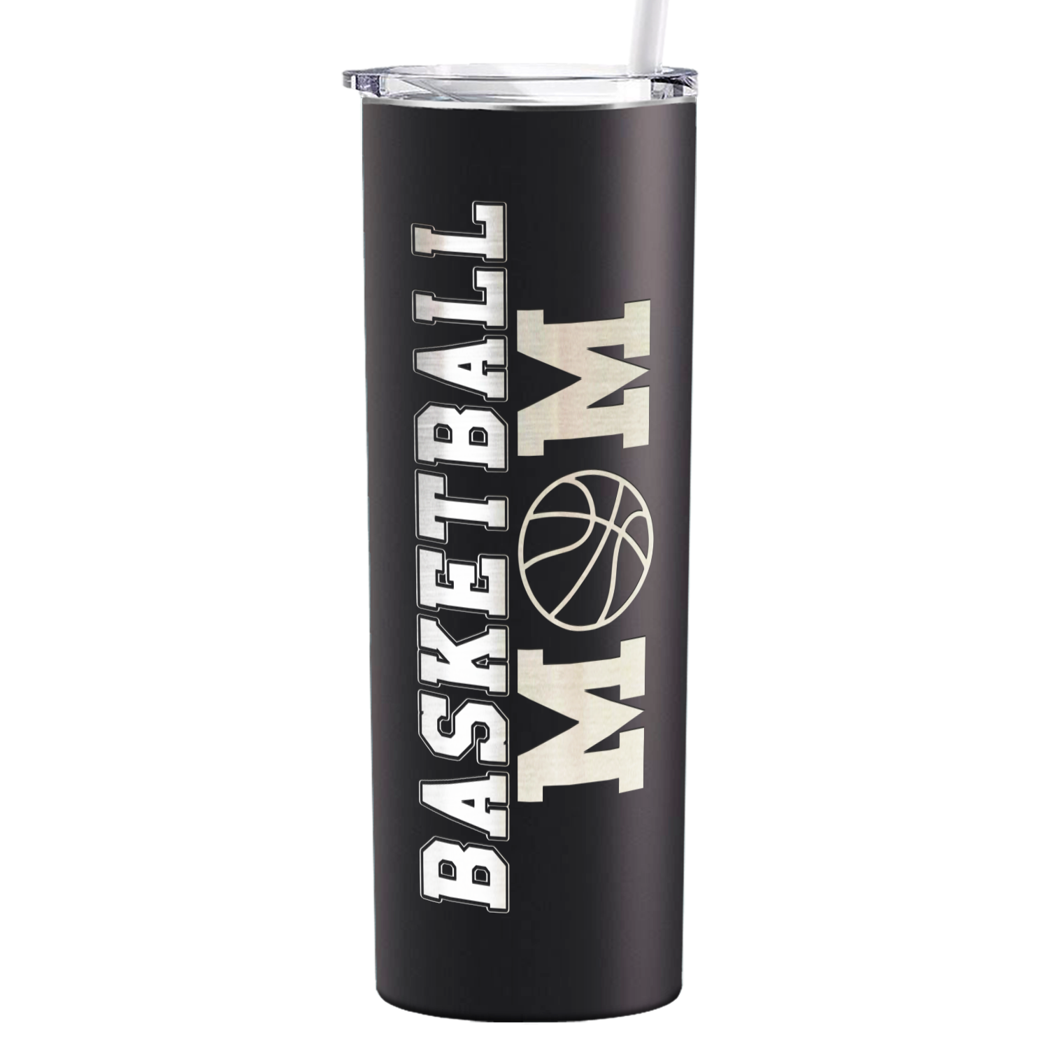 Basketball Mom on 20oz Skinny Tumbler