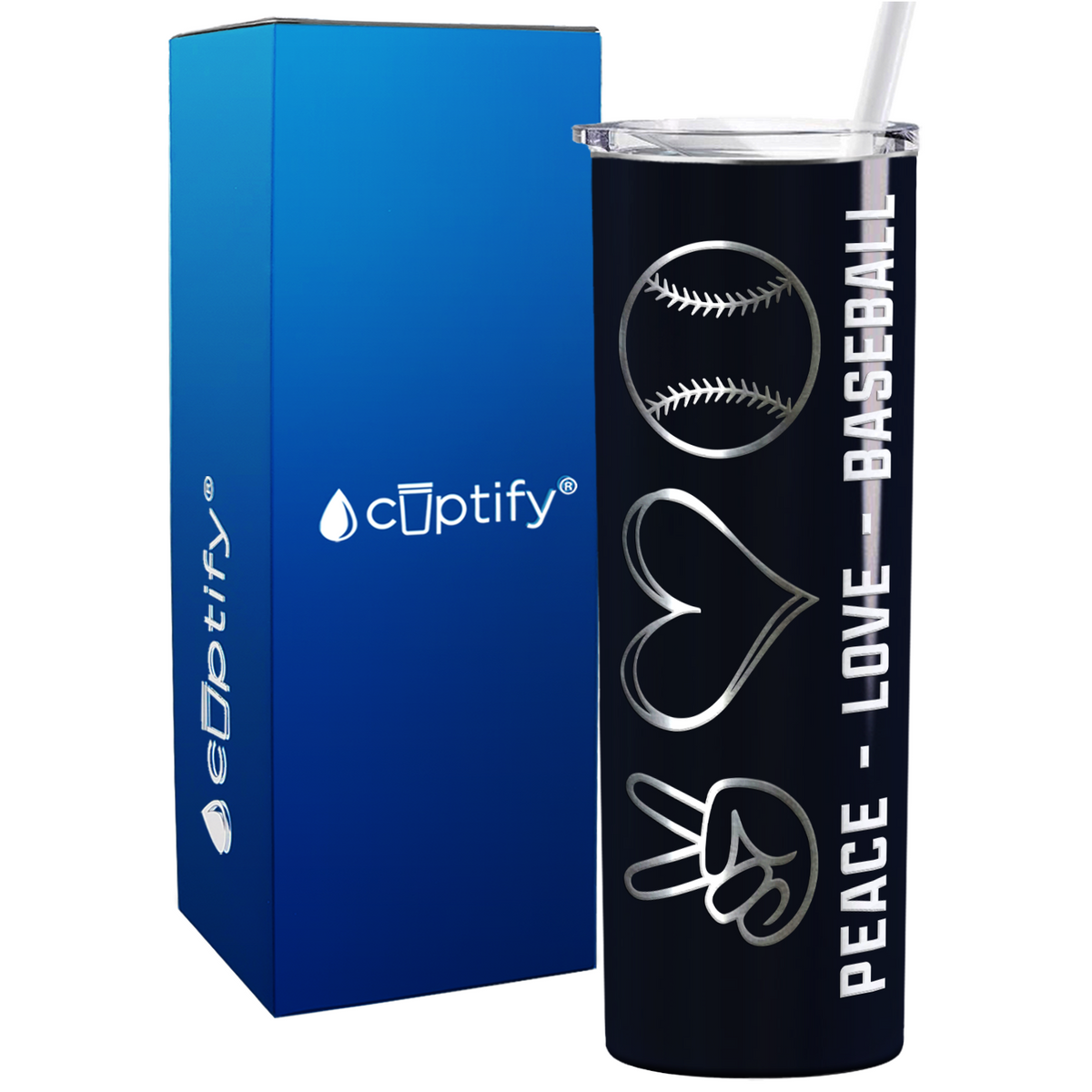 Stressed Blessed and Baseball Obsessed on 20oz Skinny Stainless Steel Tumbler