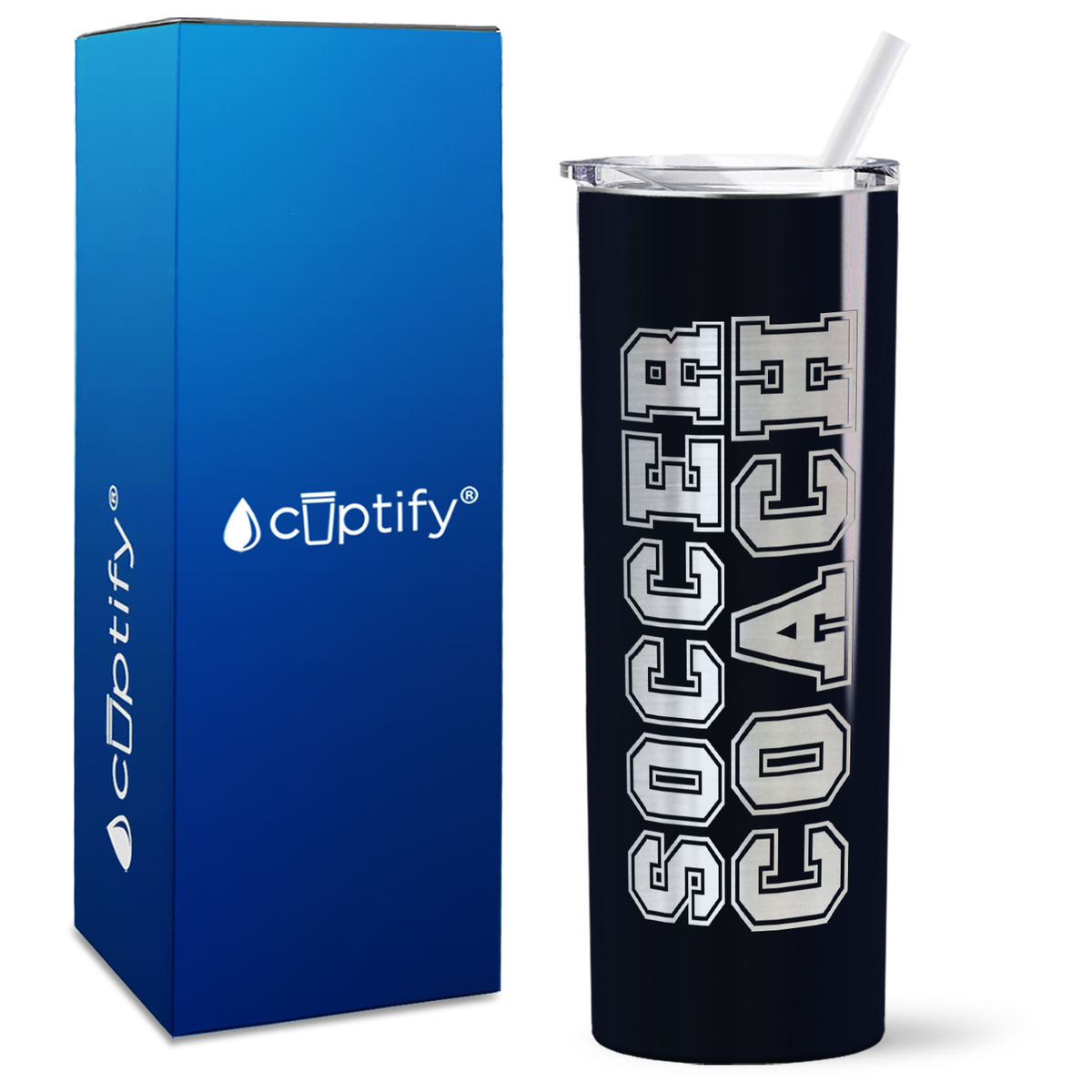 Soccer Coach on 20oz Skinny Tumbler