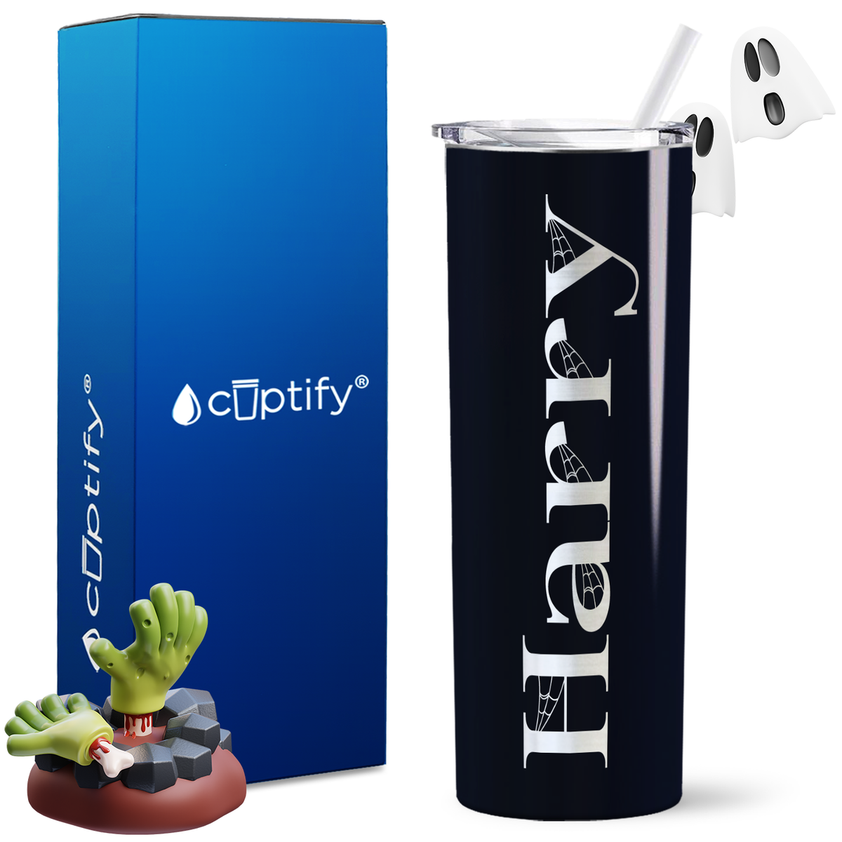 Personalized Wicked Style on 20oz 20oz Skinny - Halloween Tumbler