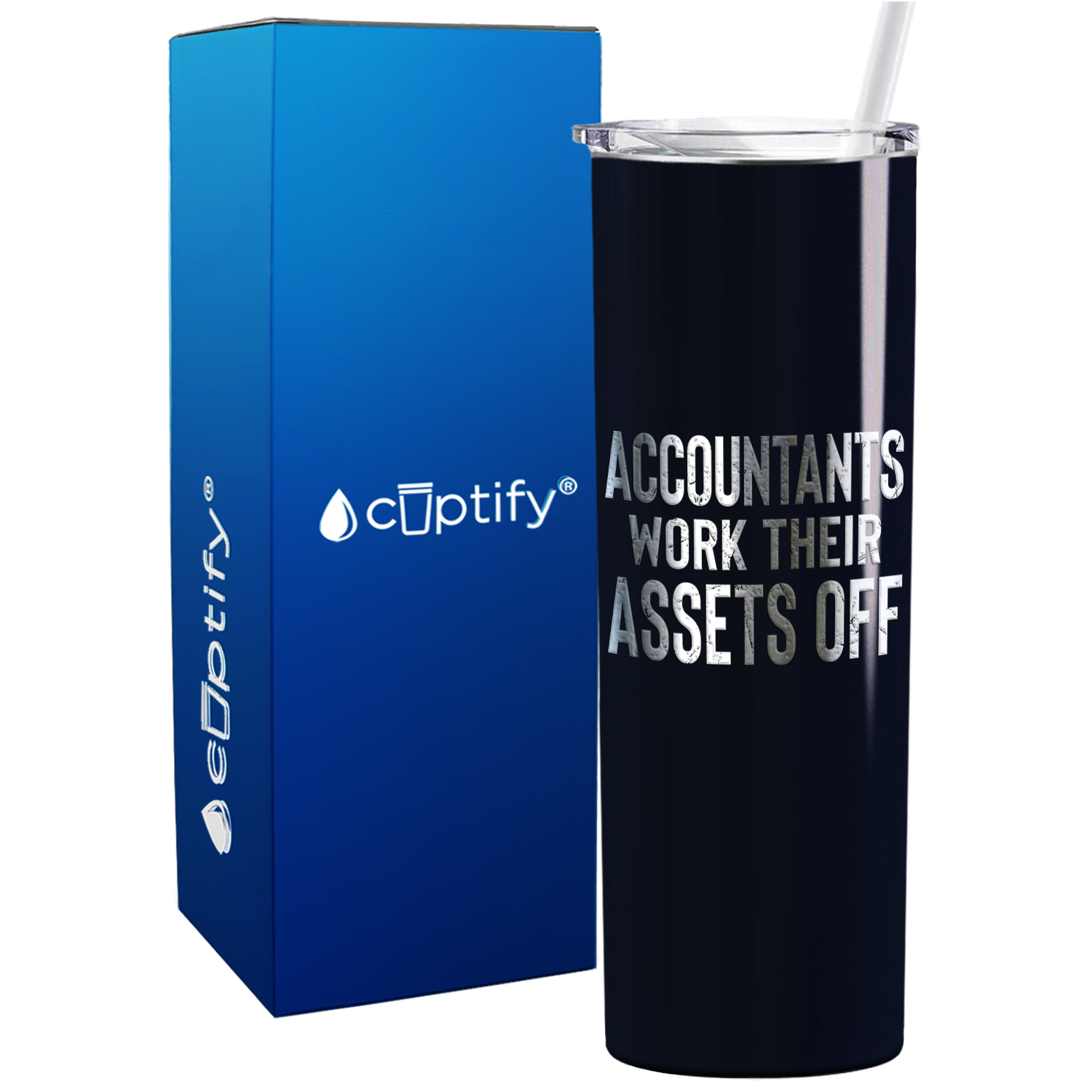 Accountant Wife on 20oz Skinny Stainless Steel Tumbler