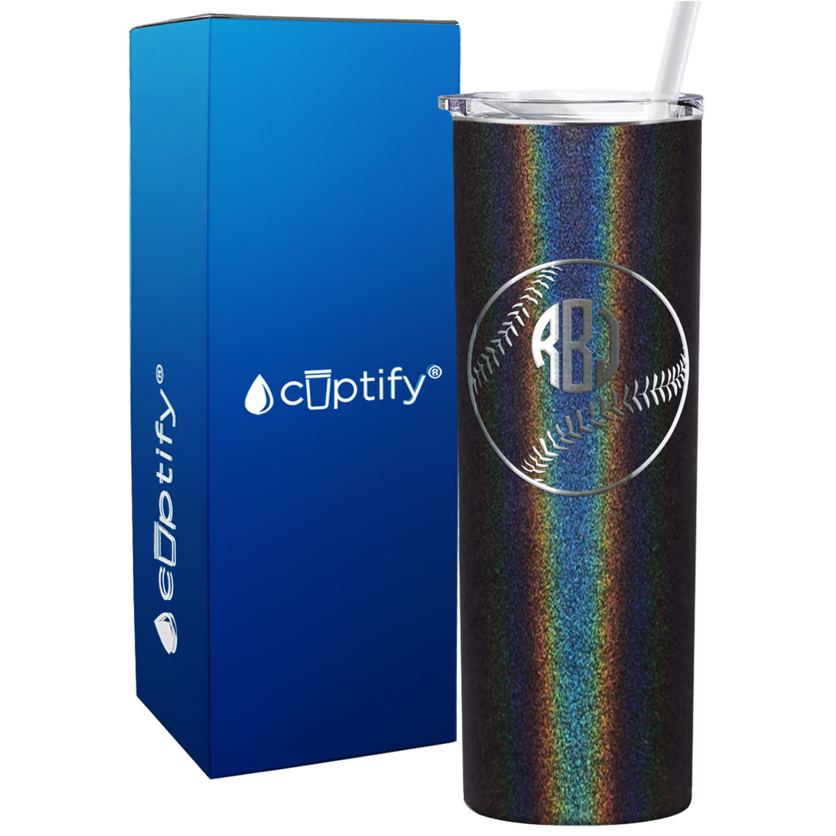 Baseball Monogram Design 20oz Skinny Tumbler