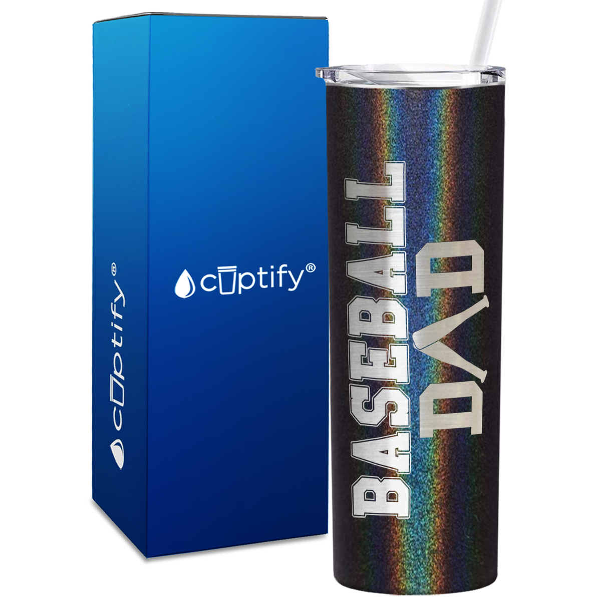 Baseball Dad Bats 20oz Skinny Tumbler