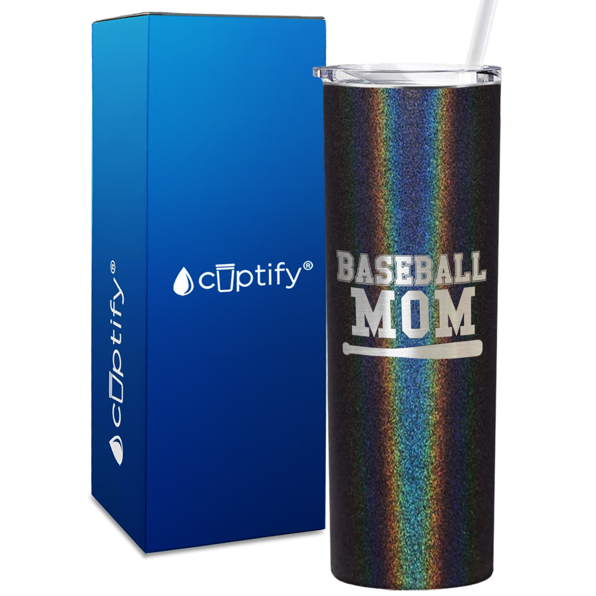 Baseball Mom Bat 20oz Skinny Tumbler