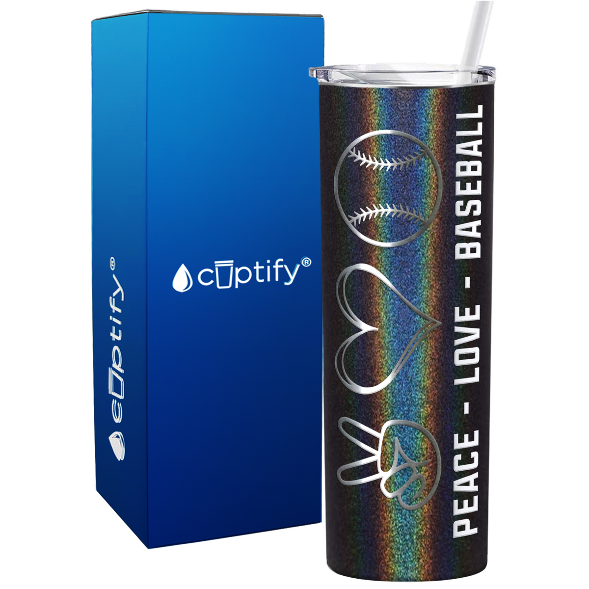 Stressed Blessed and Baseball Obsessed on 20oz Skinny Stainless Steel Tumbler