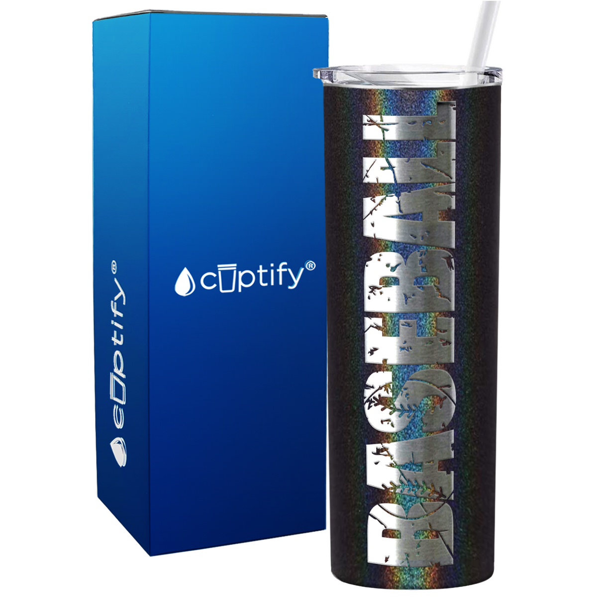 Baseball on 20oz Skinny Stainless Steel Tumbler