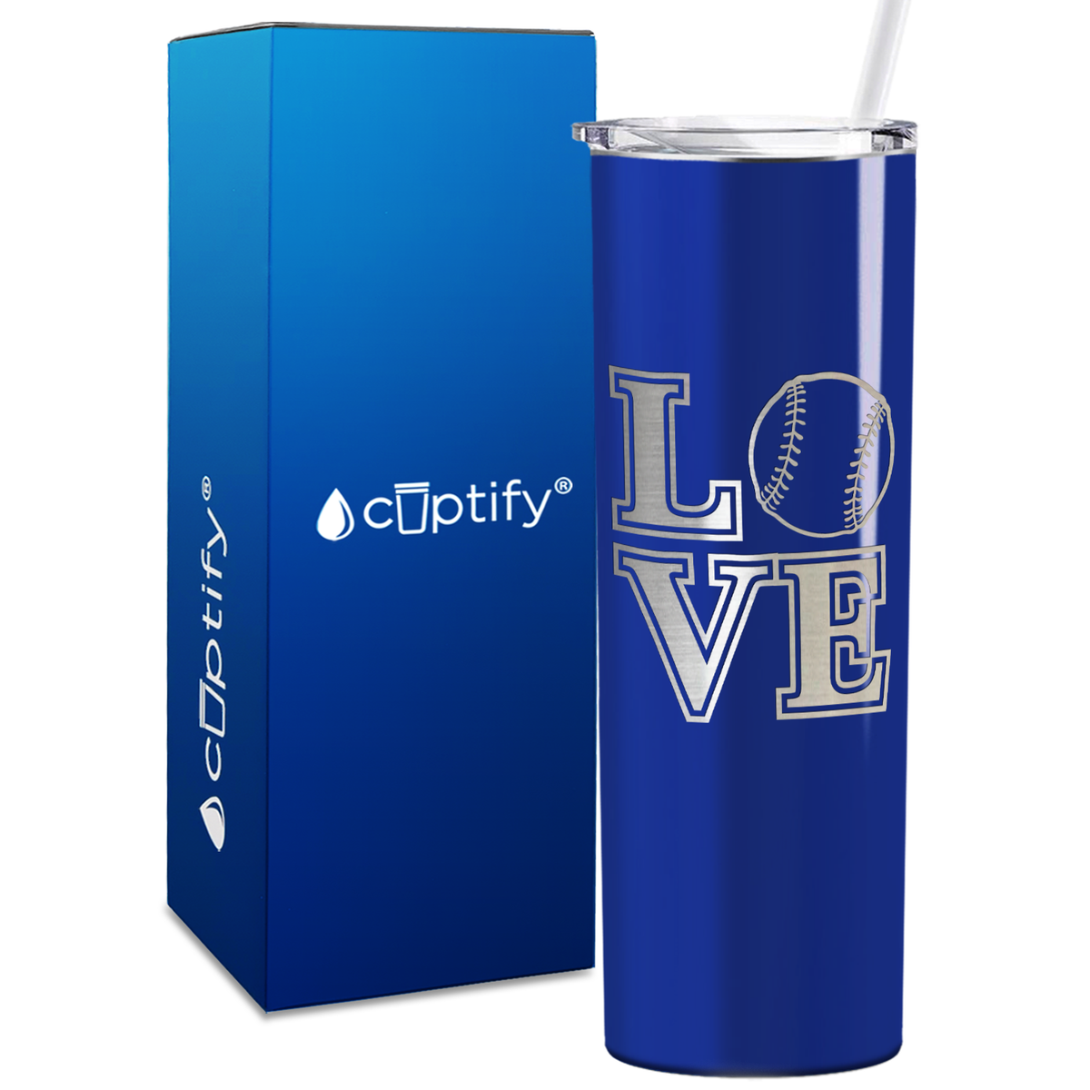 Baseball Love 20oz Skinny Tumbler