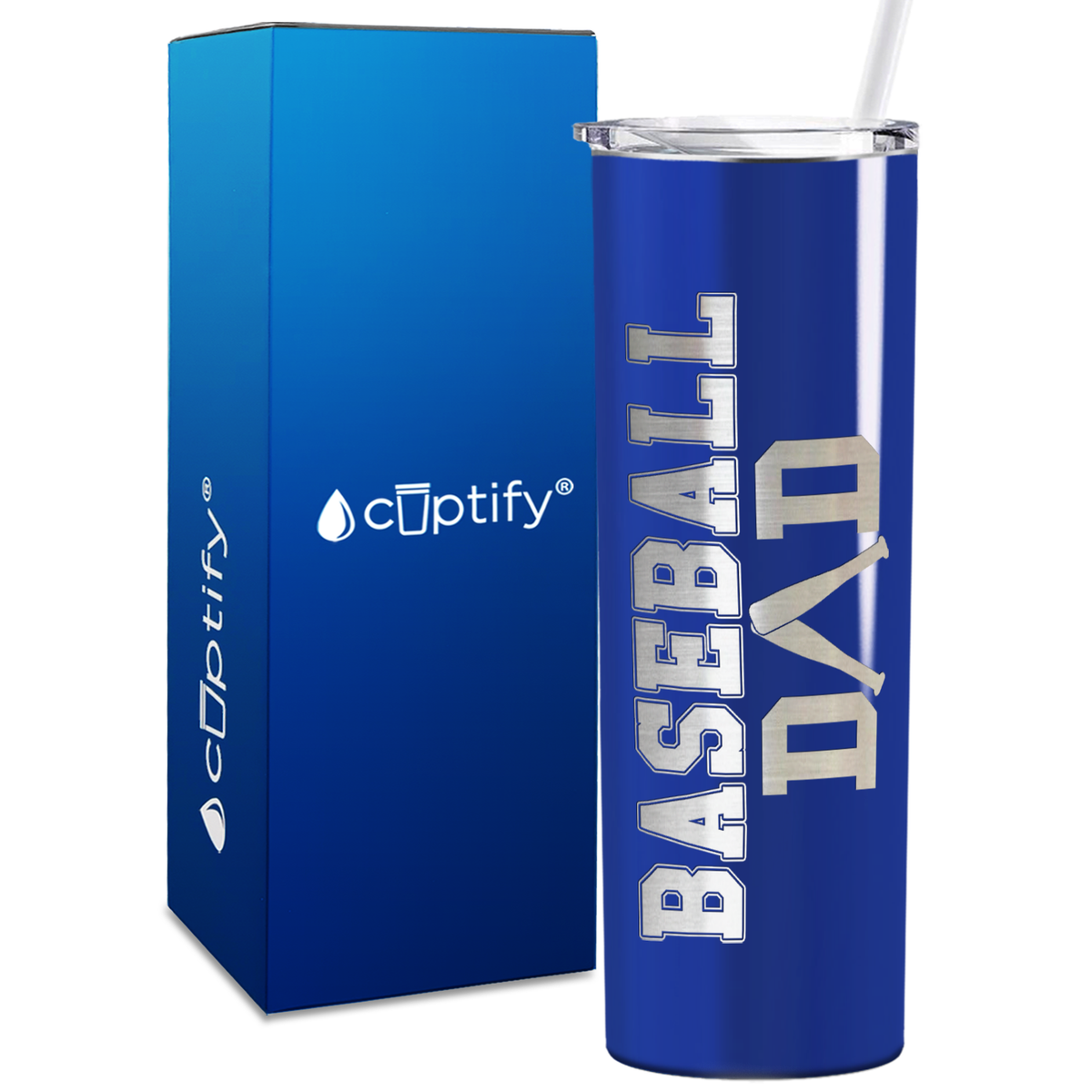Baseball Dad Bats 20oz Skinny Tumbler