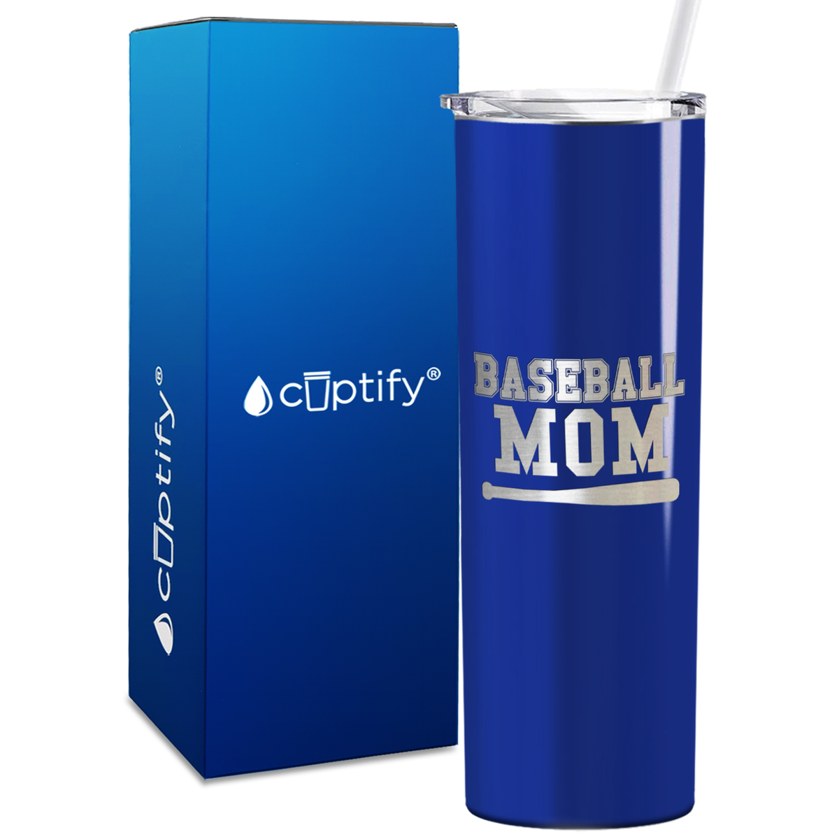 Baseball Mom Bat 20oz Skinny Tumbler