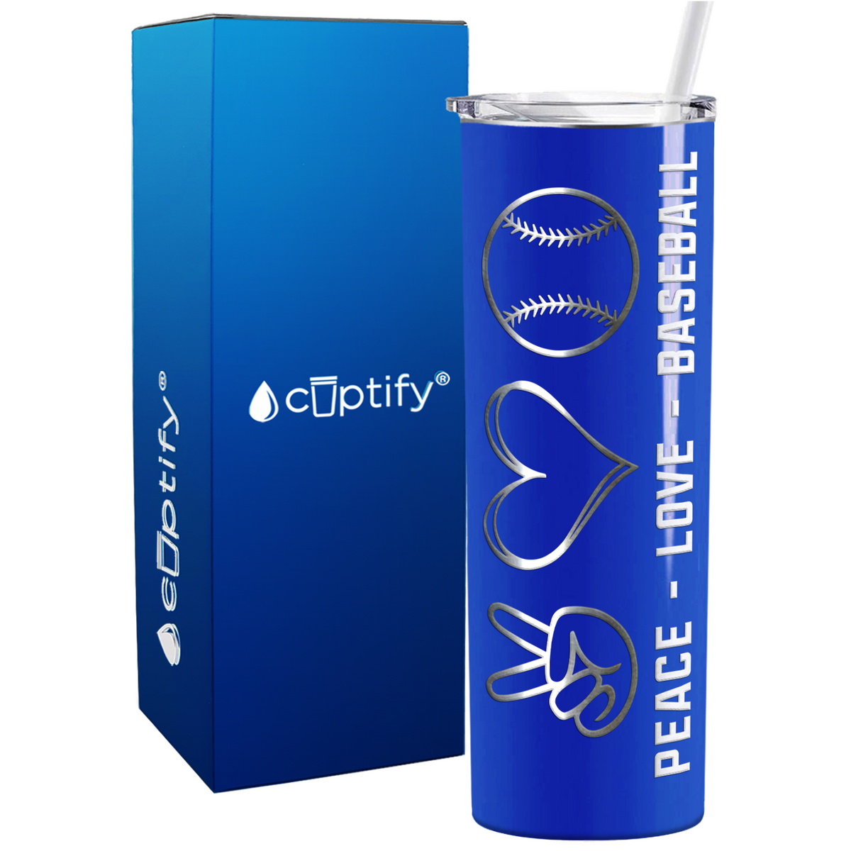 Stressed Blessed and Baseball Obsessed on 20oz Skinny Stainless Steel Tumbler