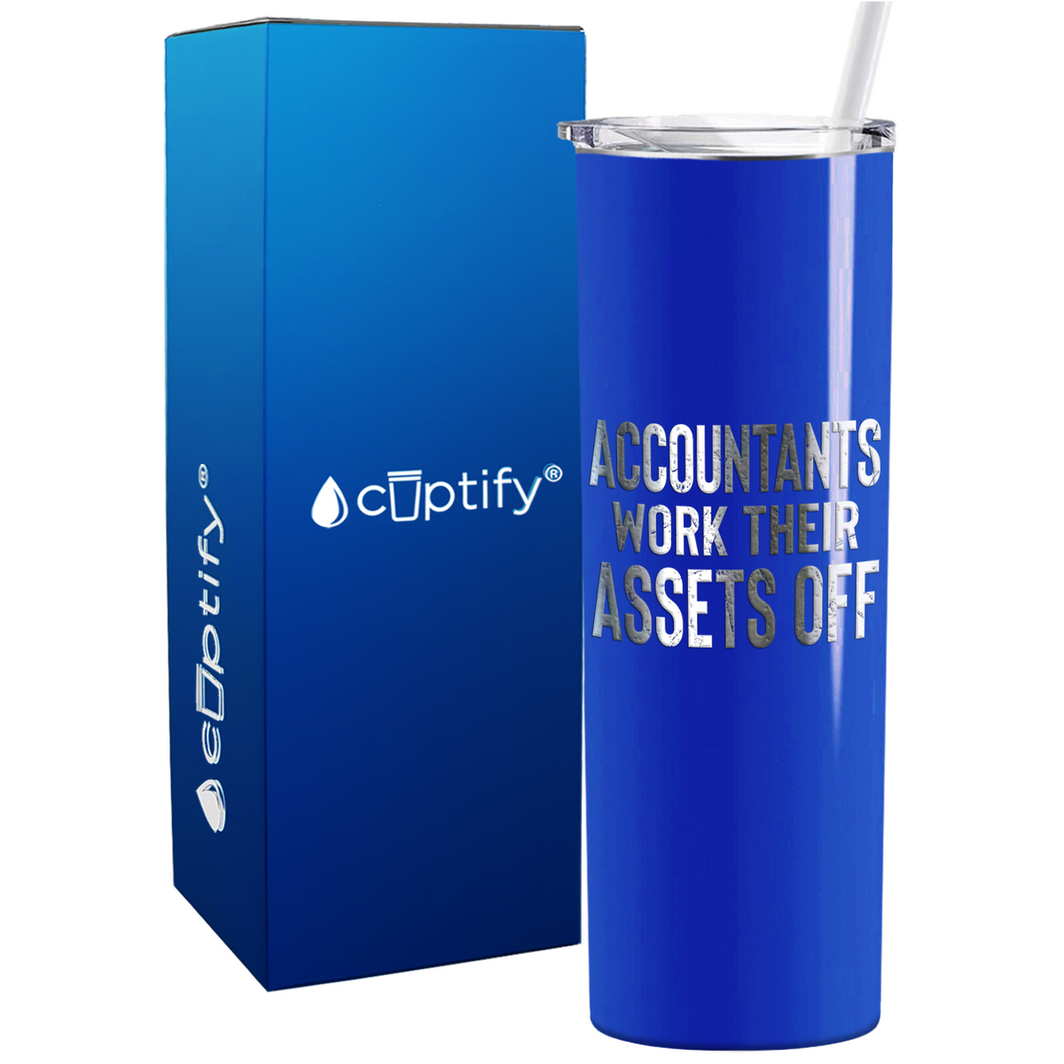 Accountant Wife on 20oz Skinny Stainless Steel Tumbler