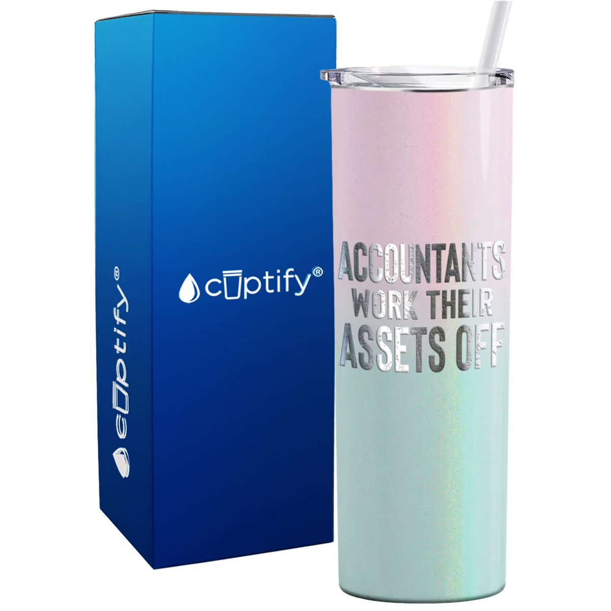Accountant Wife on 20oz Skinny Stainless Steel Tumbler