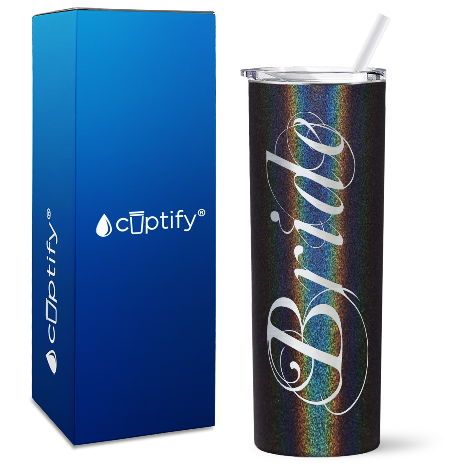 Elegant Bride on 20oz Skinny Tumbler