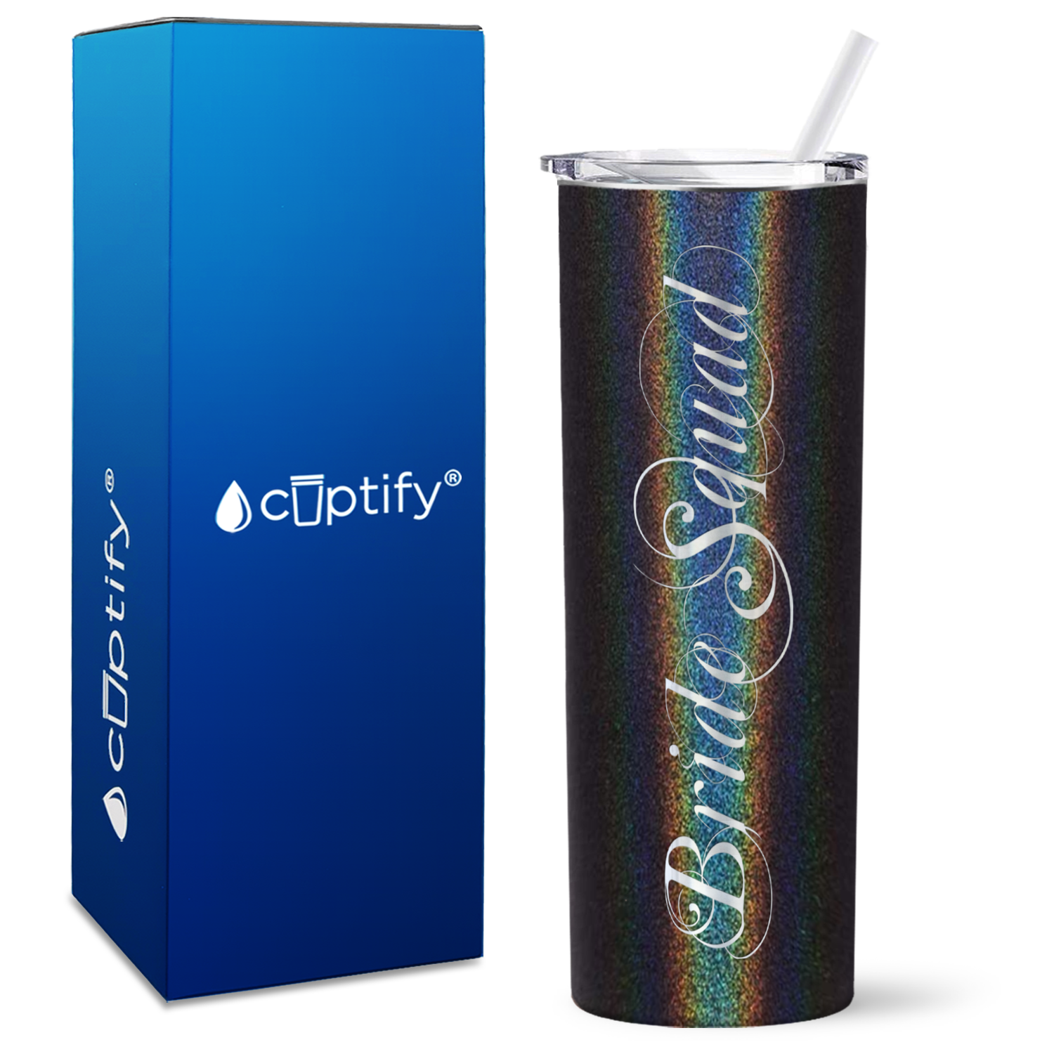 Bride Squad on 20oz Skinny Tumbler