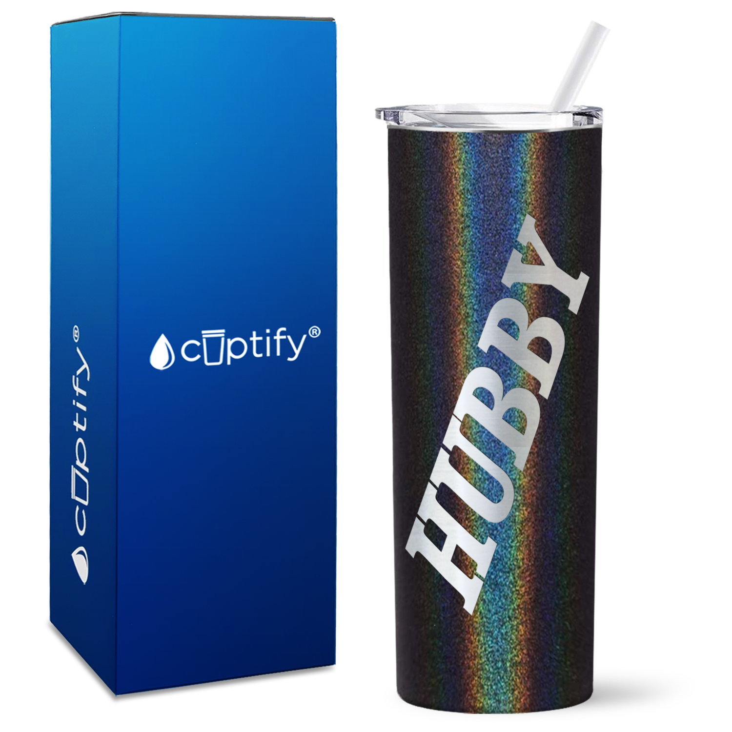 Hubby Wedding on 20oz Skinny Tumbler