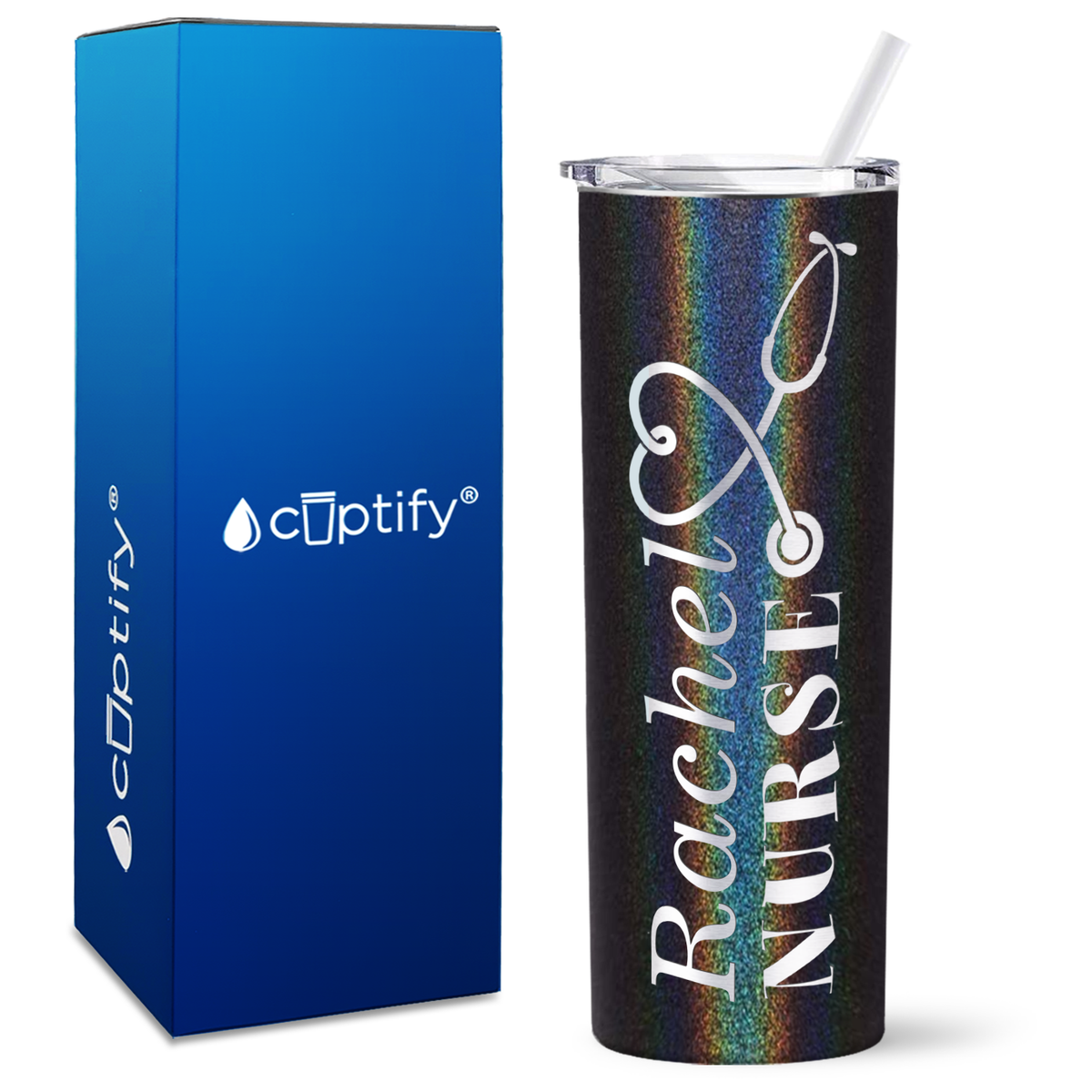 Personalized Nurse on Skinny Tumbler