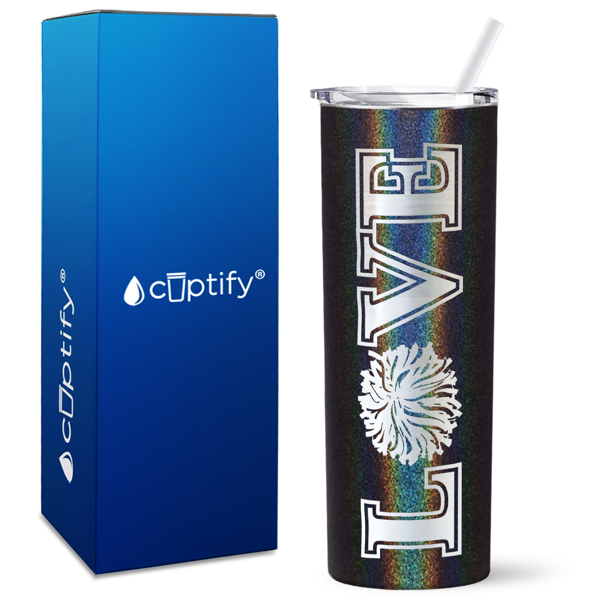 LOVE Cheer on 20oz Skinny Tumbler