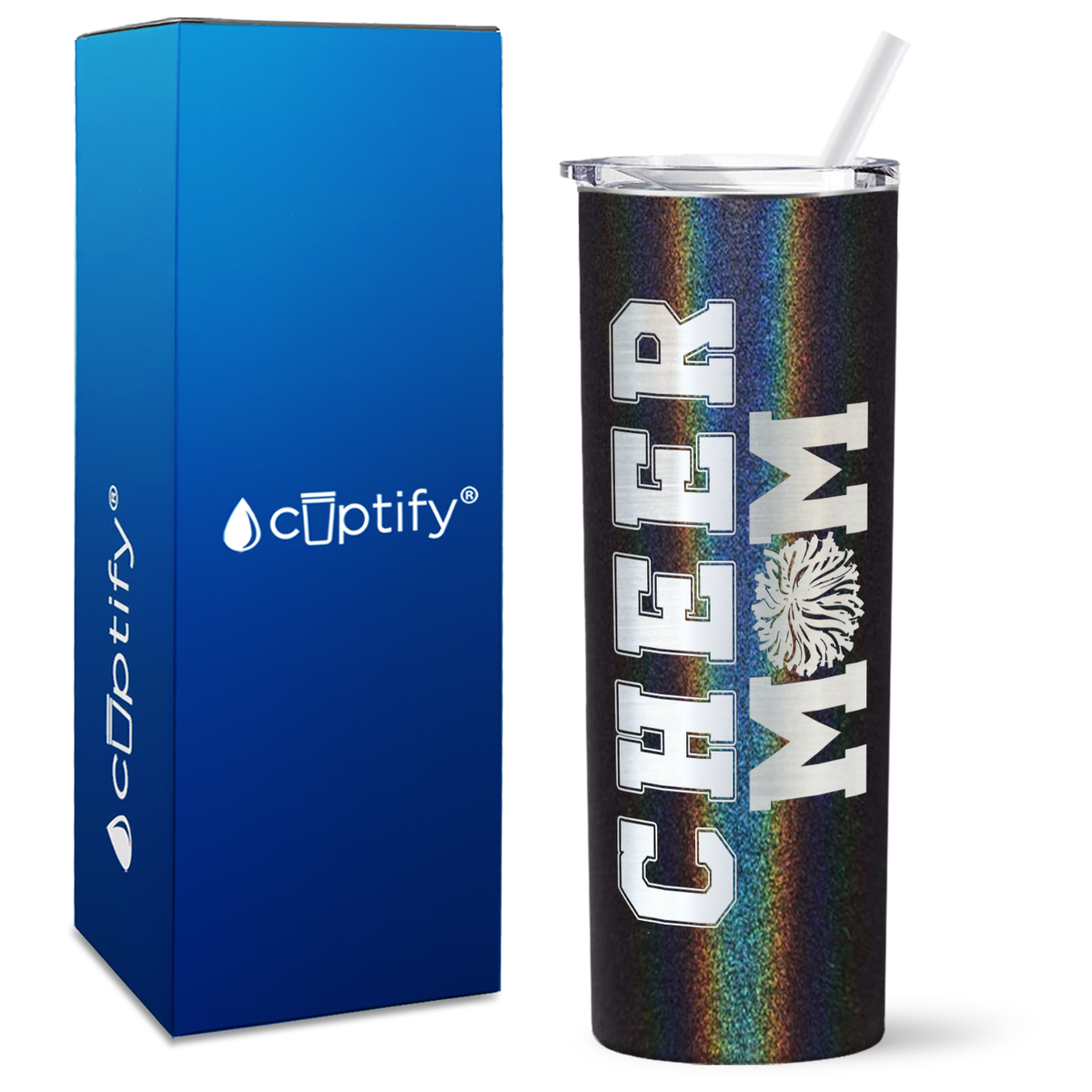 Cheer Mom on 20oz Skinny Tumbler