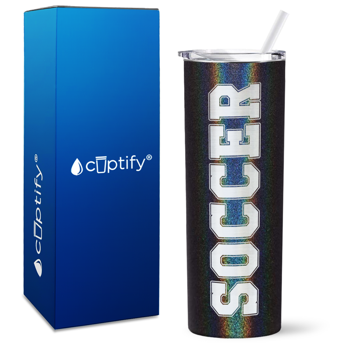 Soccer on 20oz Skinny Tumbler