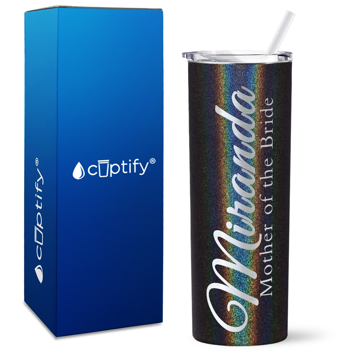 Personalized Mother of the Bride on 20oz Skinny Tumbler