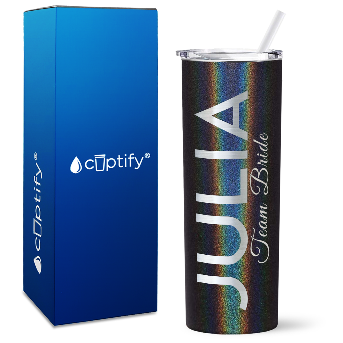 Personalized Team Bride on 20oz Skinny Tumbler