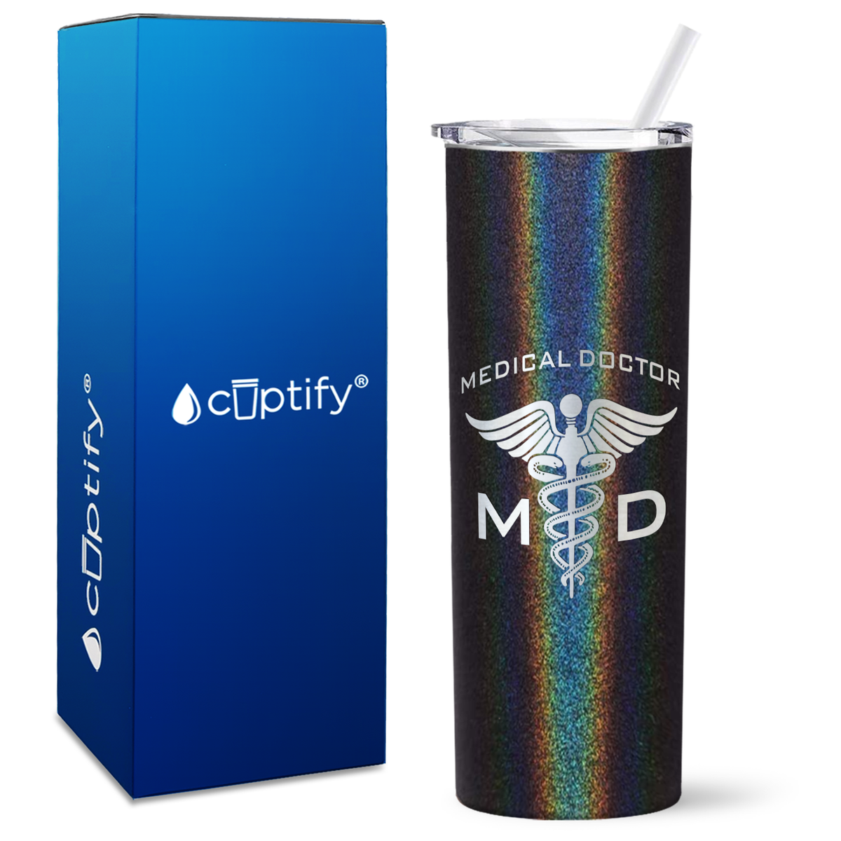 MD Medical Doctor on 20oz Skinny Tumbler