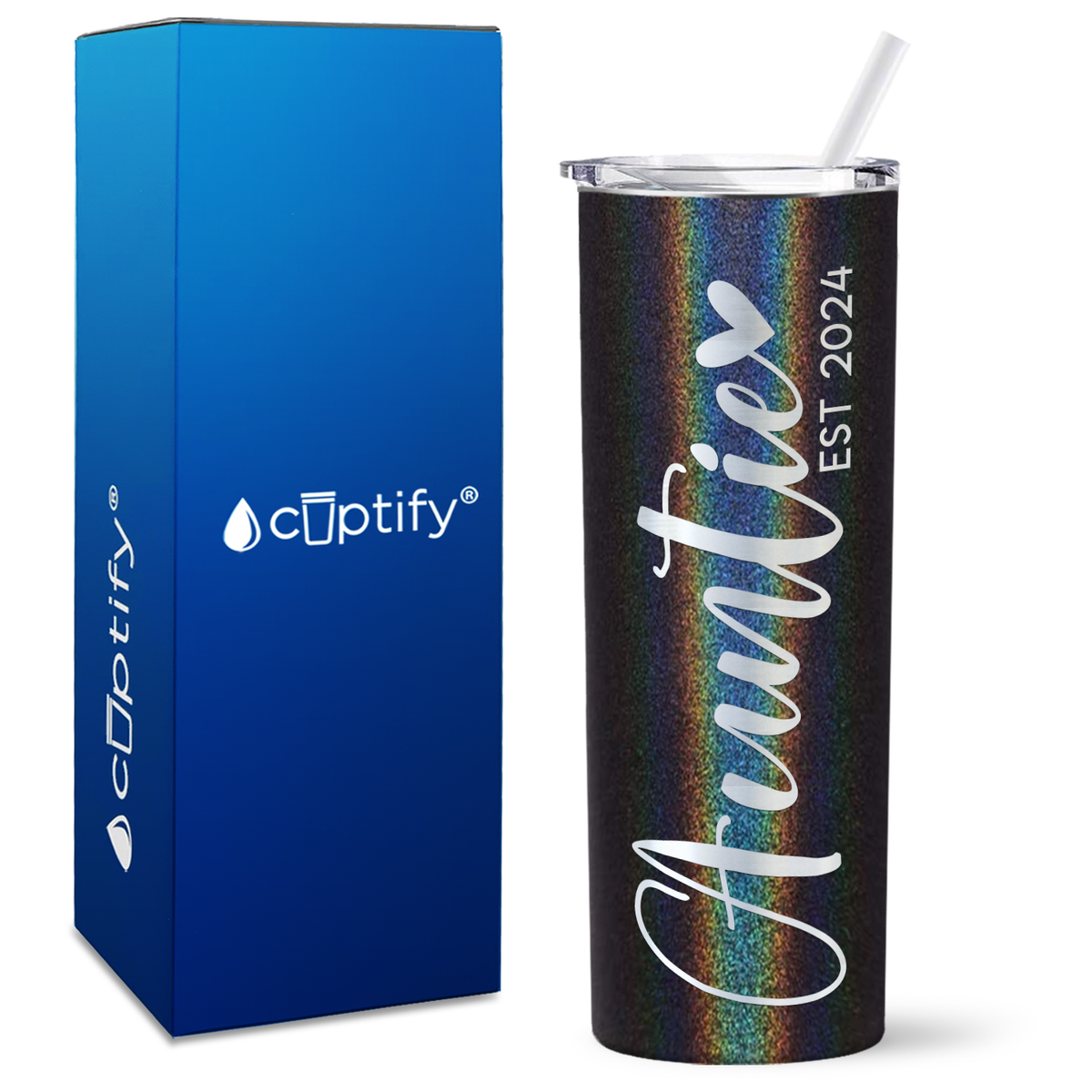 Auntie Heart Established 20oz Skinny Tumbler