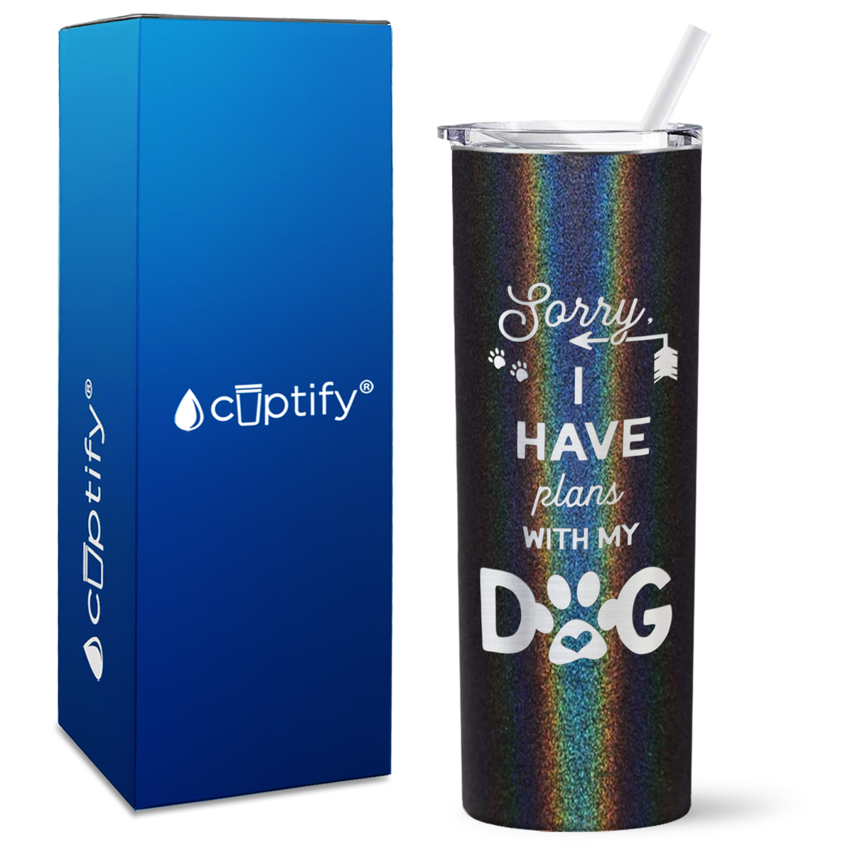 Sorry I have Plans with my Dog on 20oz Skinny Tumbler