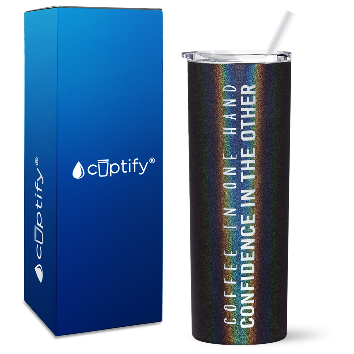 Coffee in One Hand on 20oz Skinny Tumbler