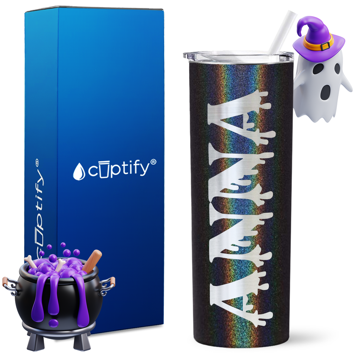 Personalized Bloody Style on 20oz 20oz Skinny - Halloween Tumbler