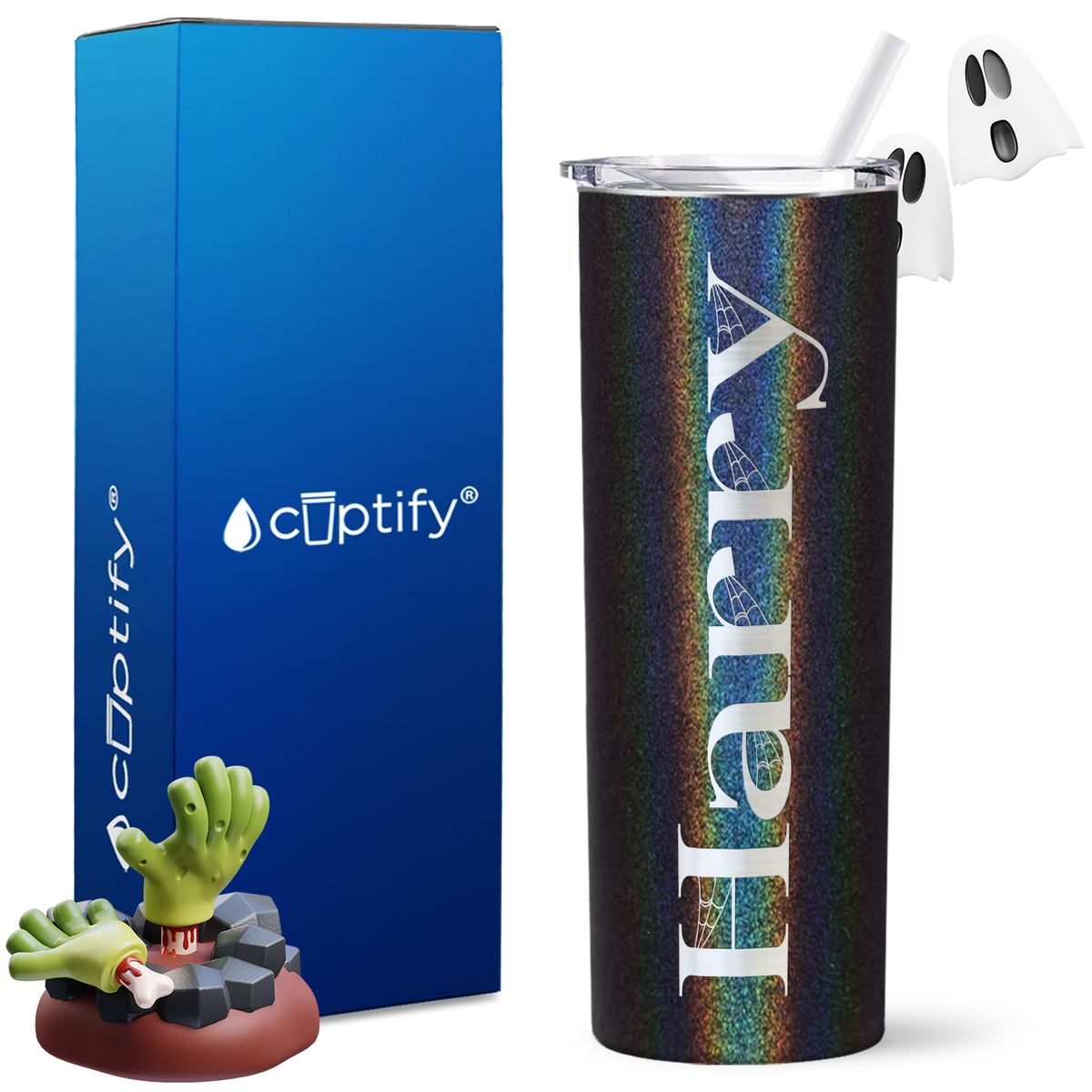 Personalized Wicked Style on 20oz 20oz Skinny - Halloween Tumbler