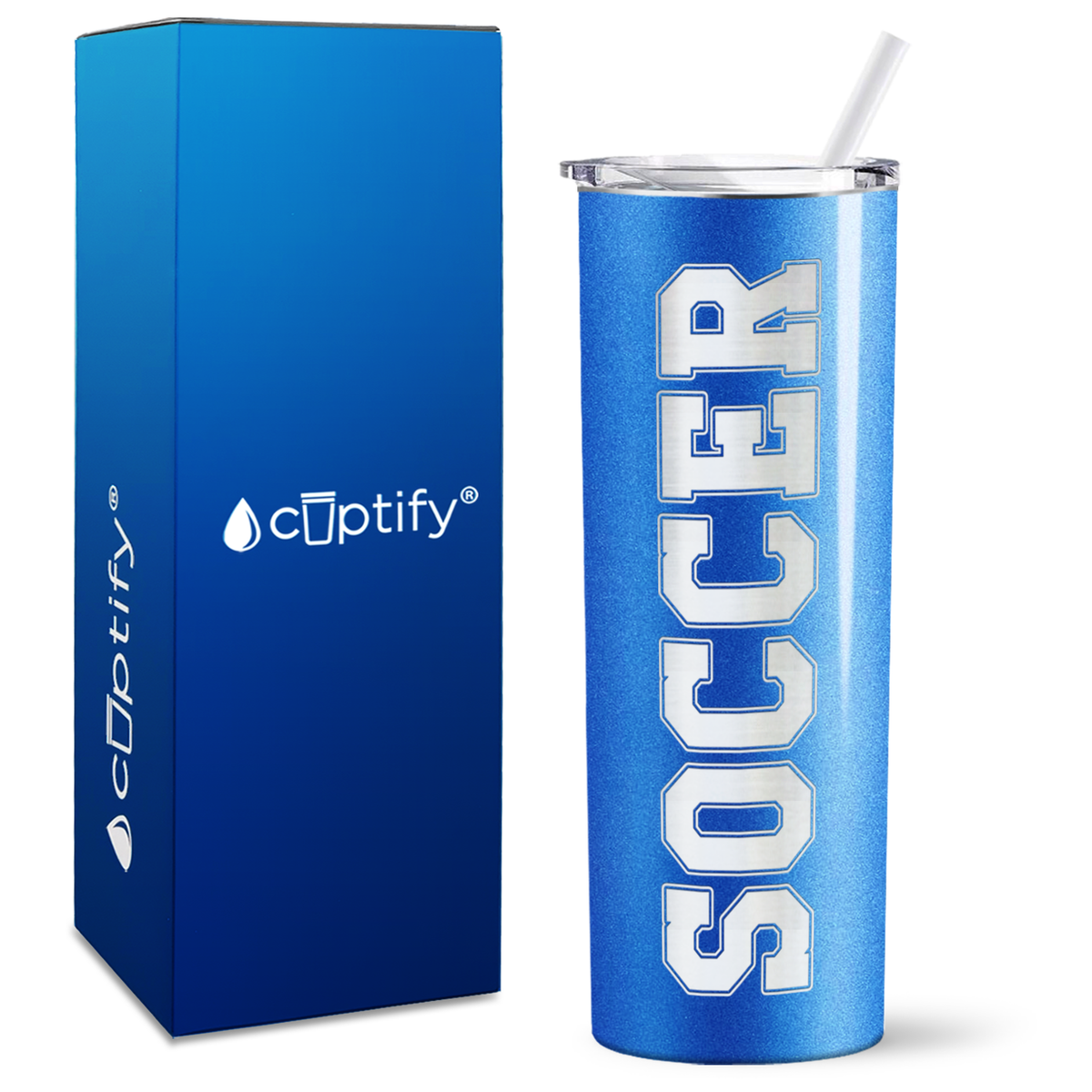 Soccer on 20oz Skinny Tumbler