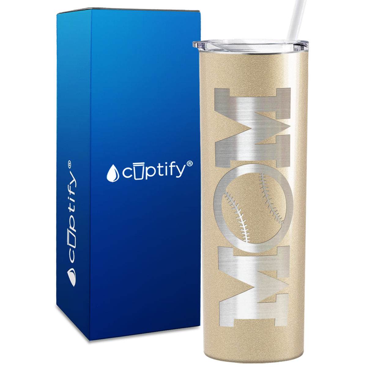 Baseball Mom Ball 20oz Skinny Tumbler