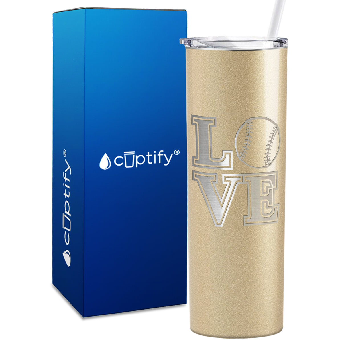Baseball Love 20oz Skinny Tumbler