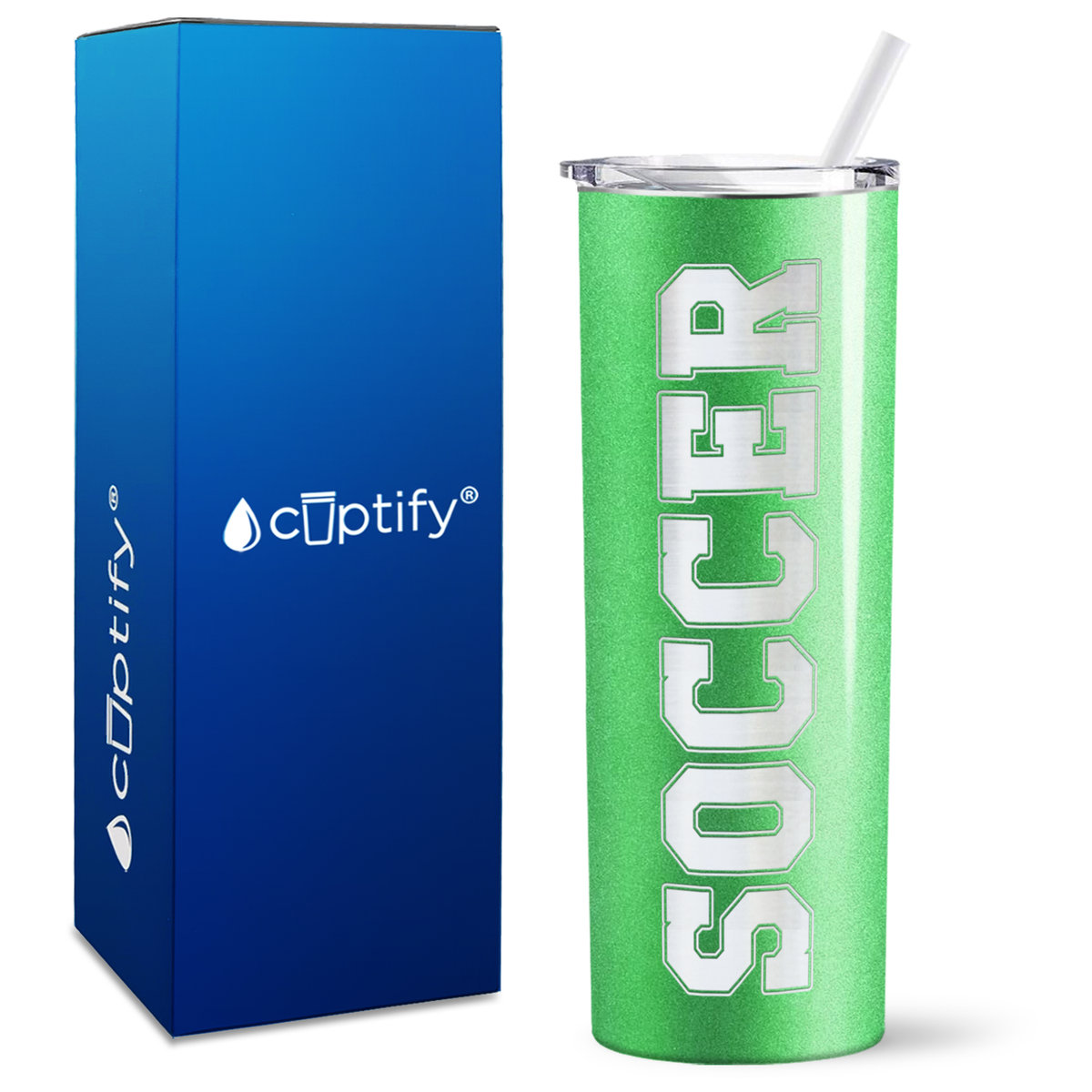 Soccer on 20oz Skinny Tumbler