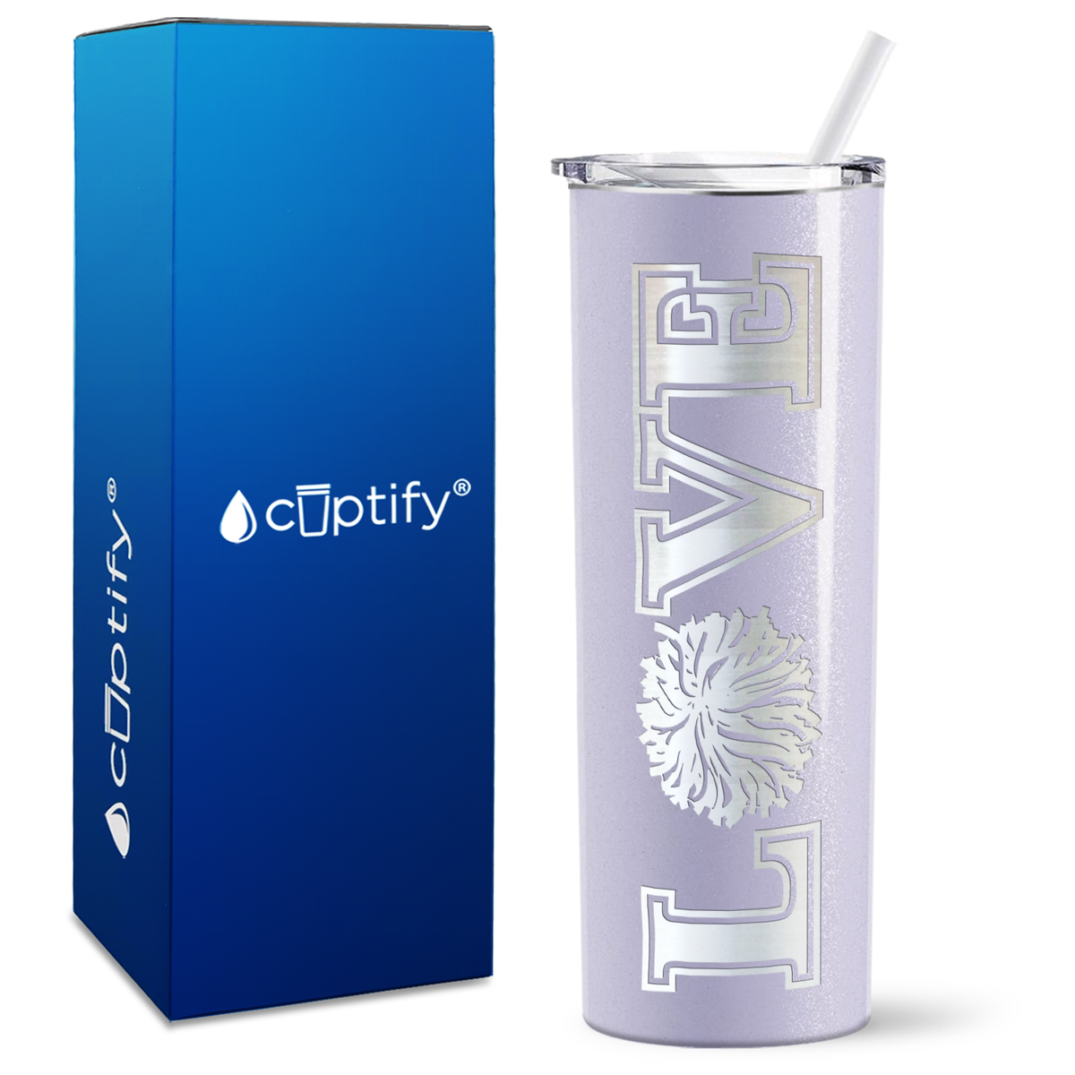 LOVE Cheer on 20oz Skinny Tumbler