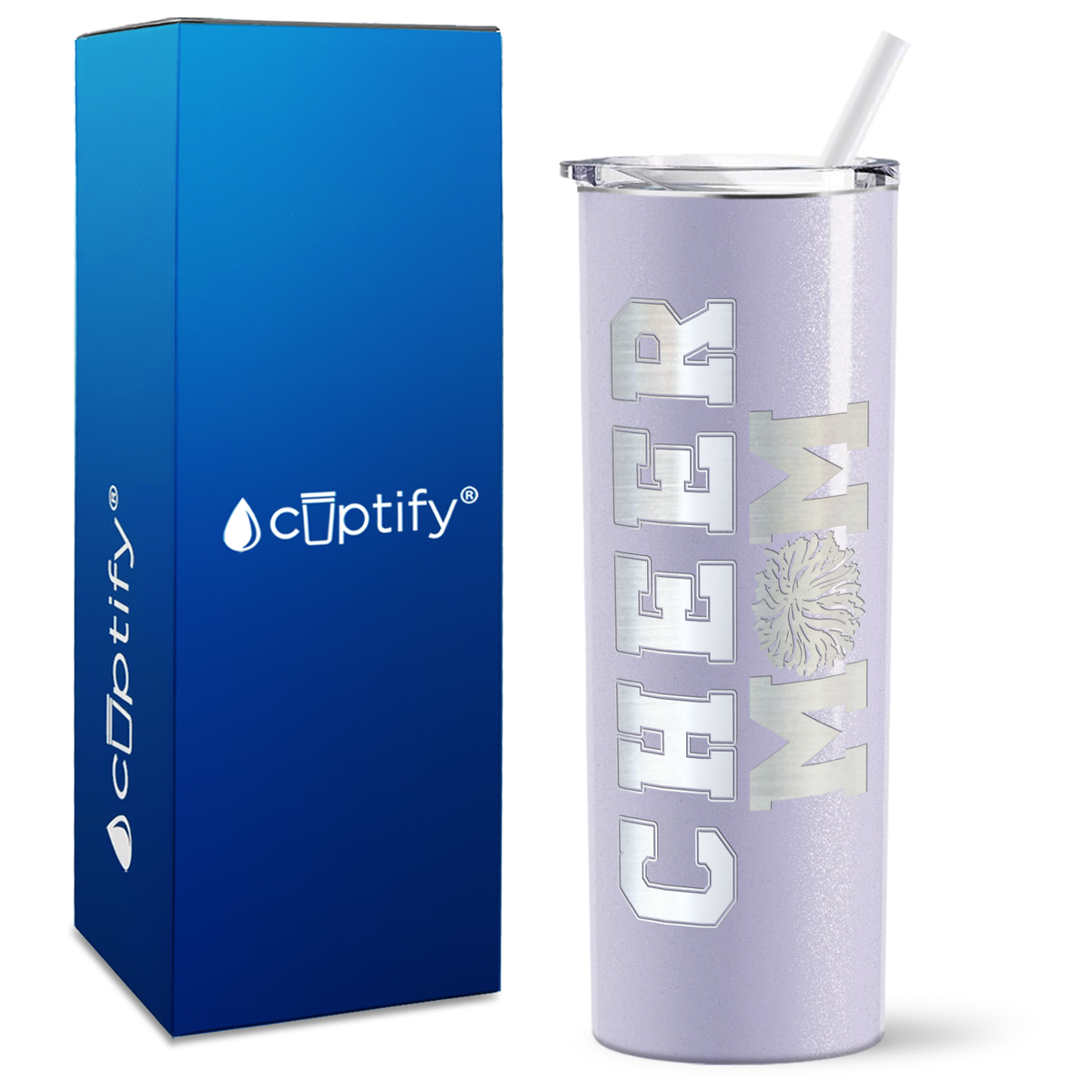 Cheer Mom on 20oz Skinny Tumbler