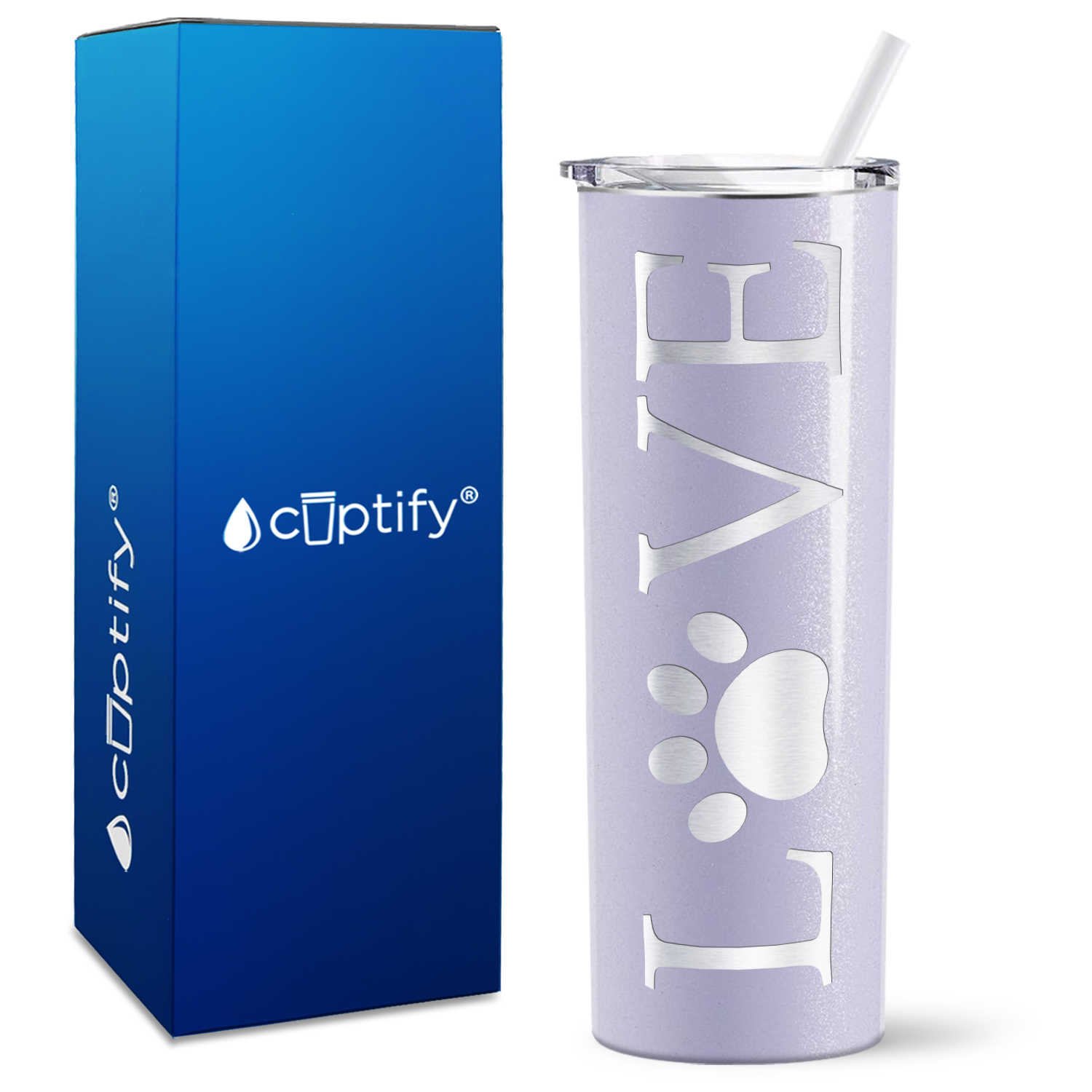 LOVE Dog on 20oz Skinny Tumbler