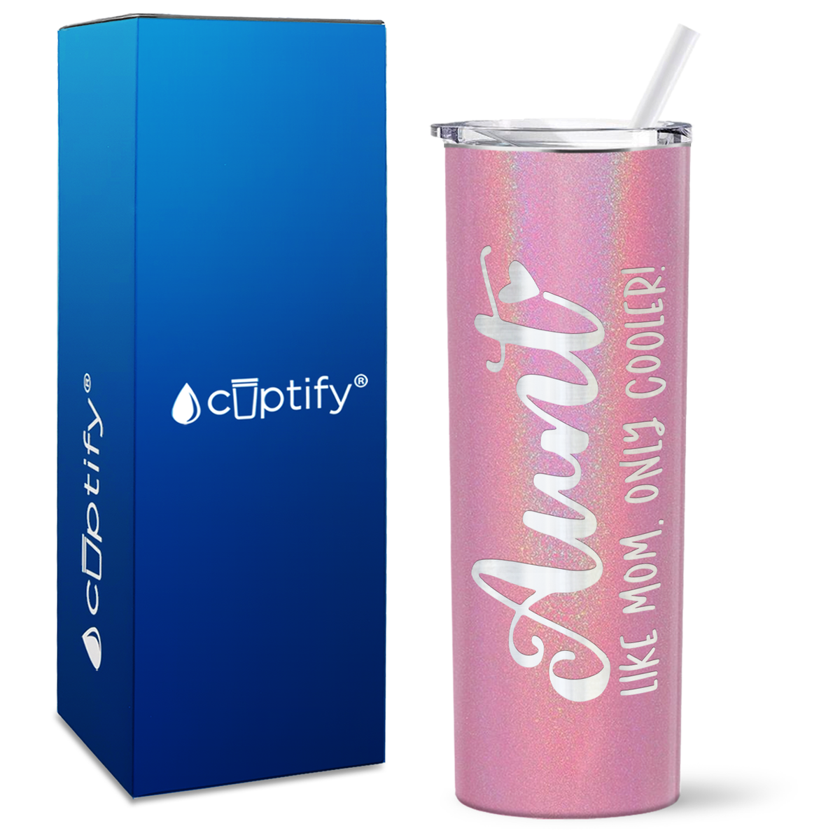 Aunt Like Mom Only Cooler 20oz Skinny Tumbler