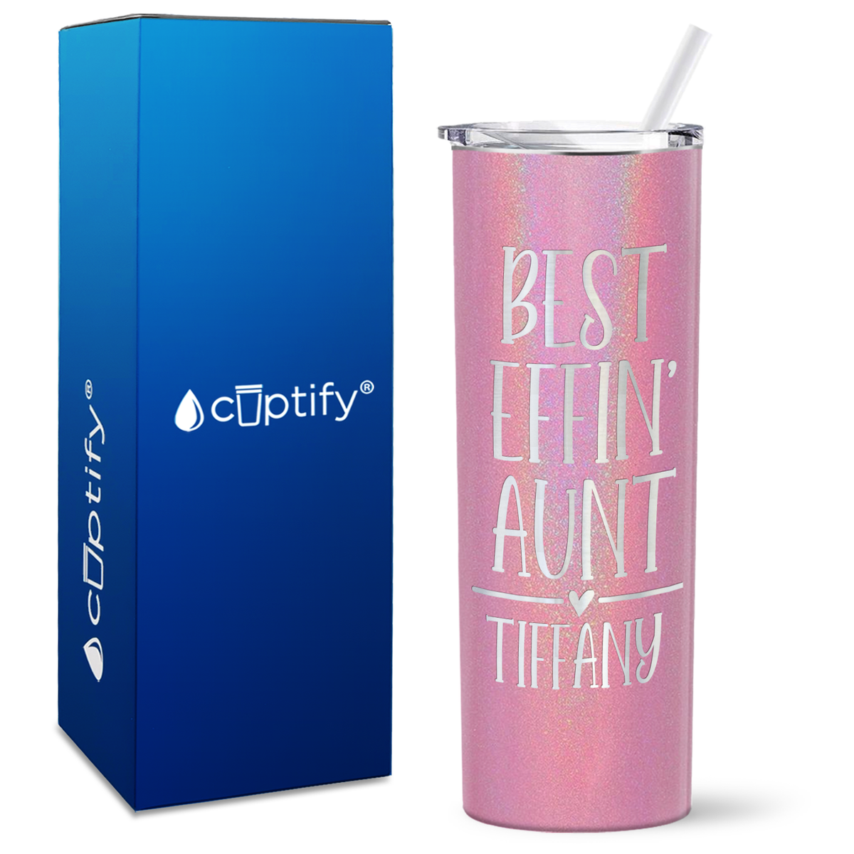 Personalized Best Effin' Aunt 20oz Skinny Tumbler
