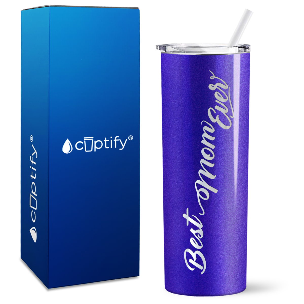 Best Mom Ever on 20oz Skinny Tumbler