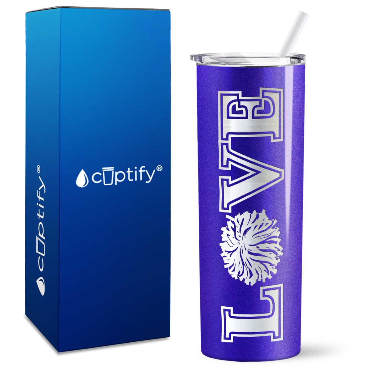 LOVE Cheer on 20oz Skinny Tumbler