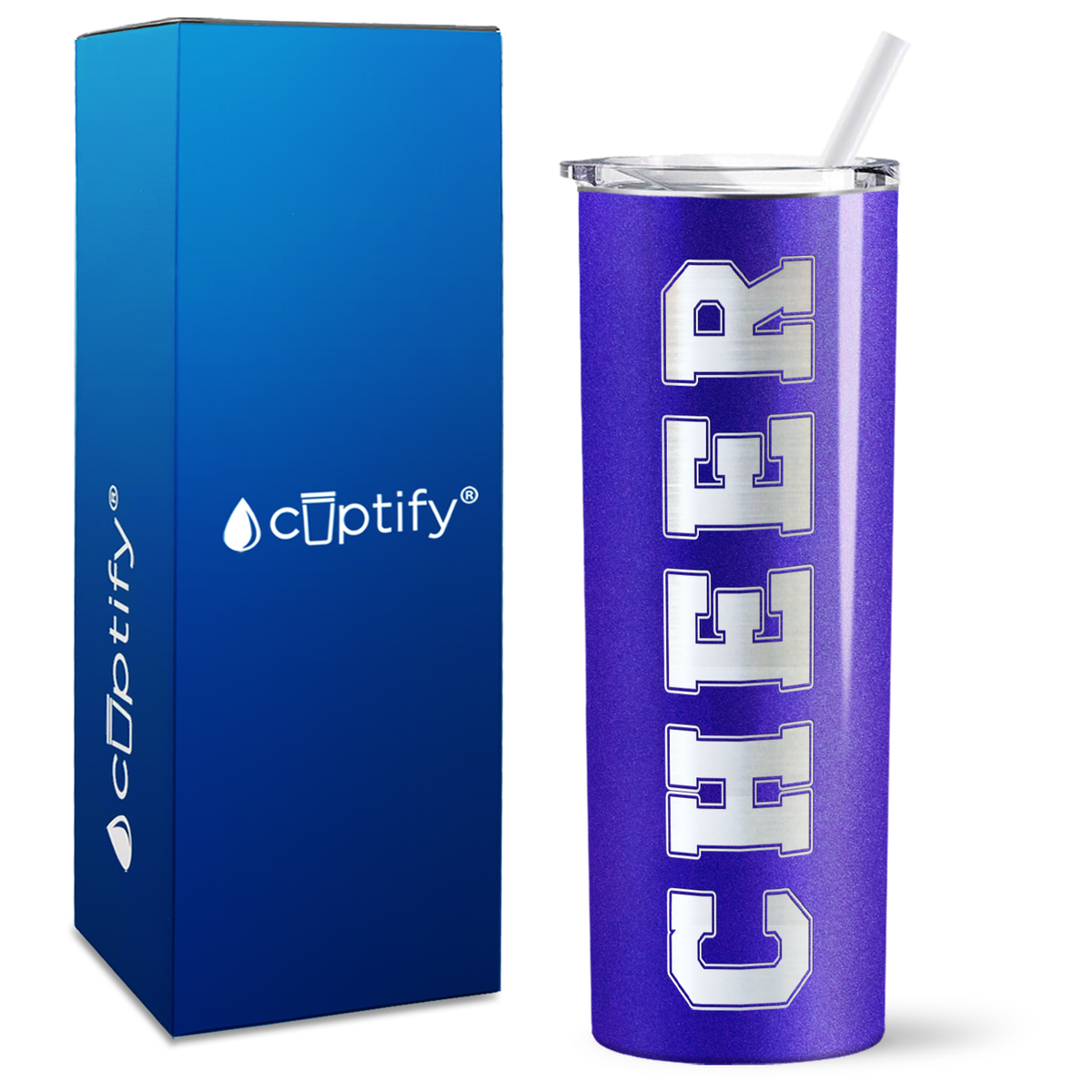 Cheer on 20oz Skinny Tumbler