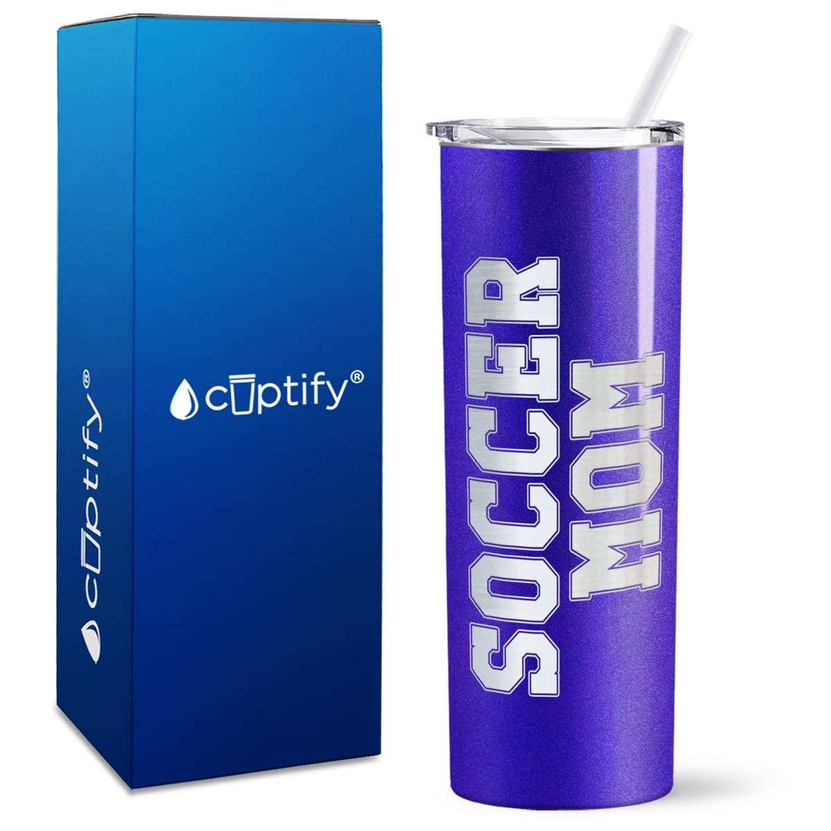 Soccer Mom on 20oz Skinny Tumbler