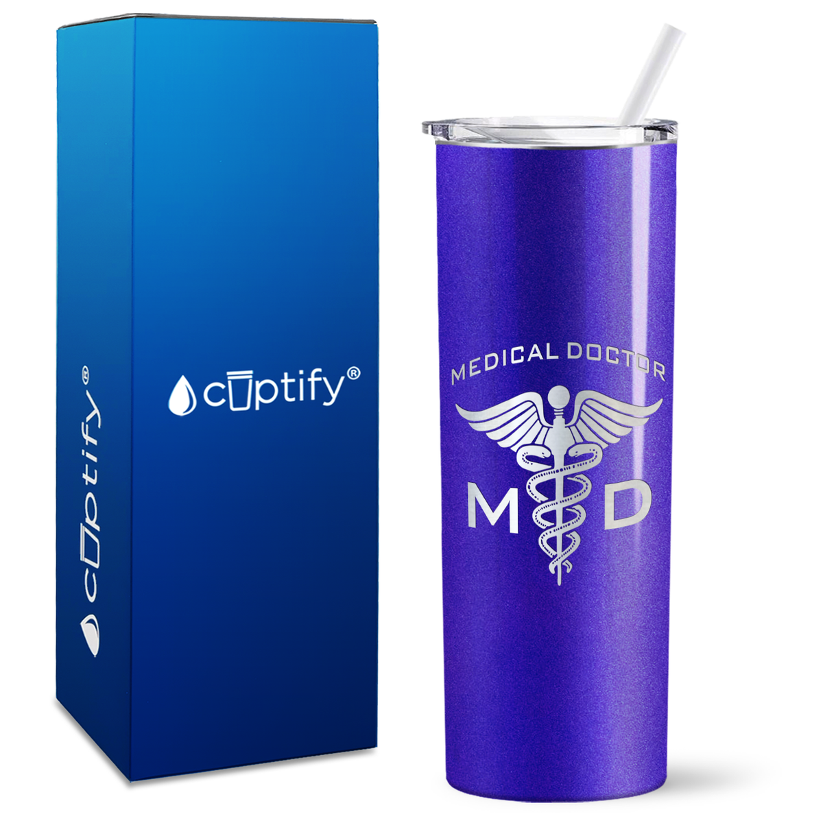 MD Medical Doctor on 20oz Skinny Tumbler