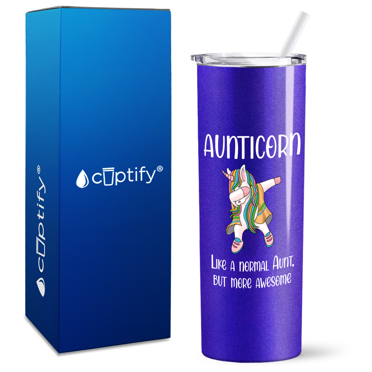 Aunticorn 20oz Skinny Tumbler