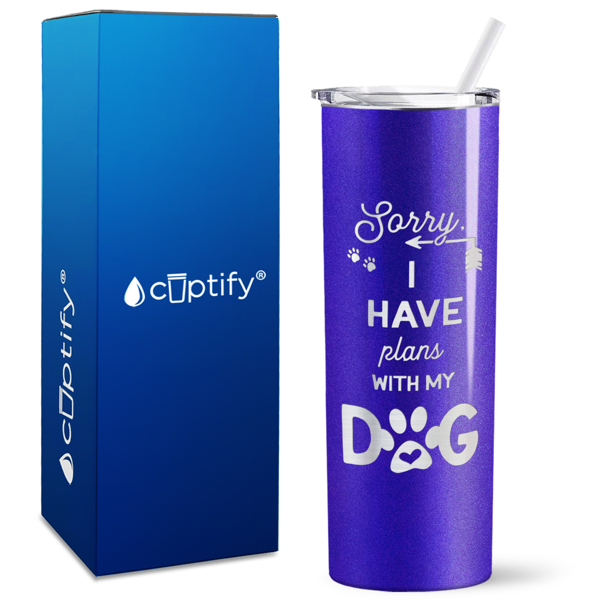 Sorry I have Plans with my Dog on 20oz Skinny Tumbler
