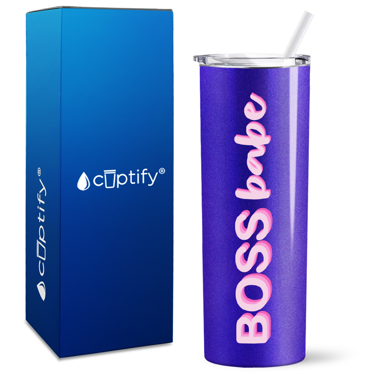 Boss Babe on 20oz Skinny Tumbler