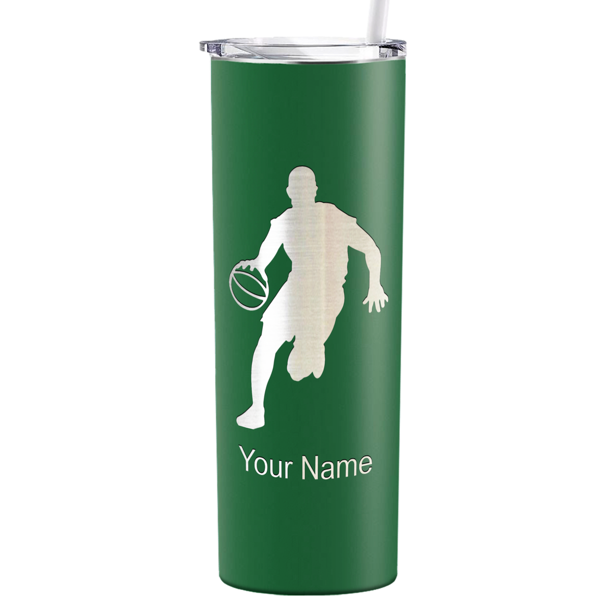 Personalized Basketball Player Silhouette Tumbler