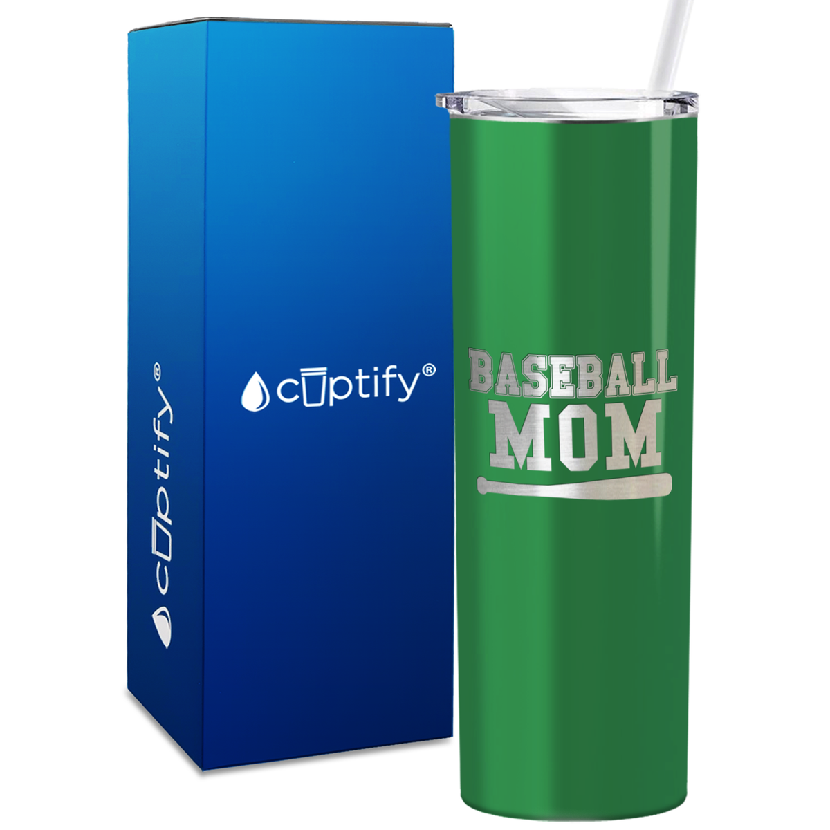 Baseball Mom Bat 20oz Skinny Tumbler